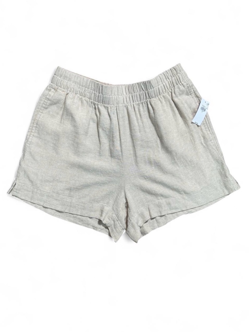 Old Navy NWT Light Beige High-Waist Pull-On Women's Shorts Linen Blend Small